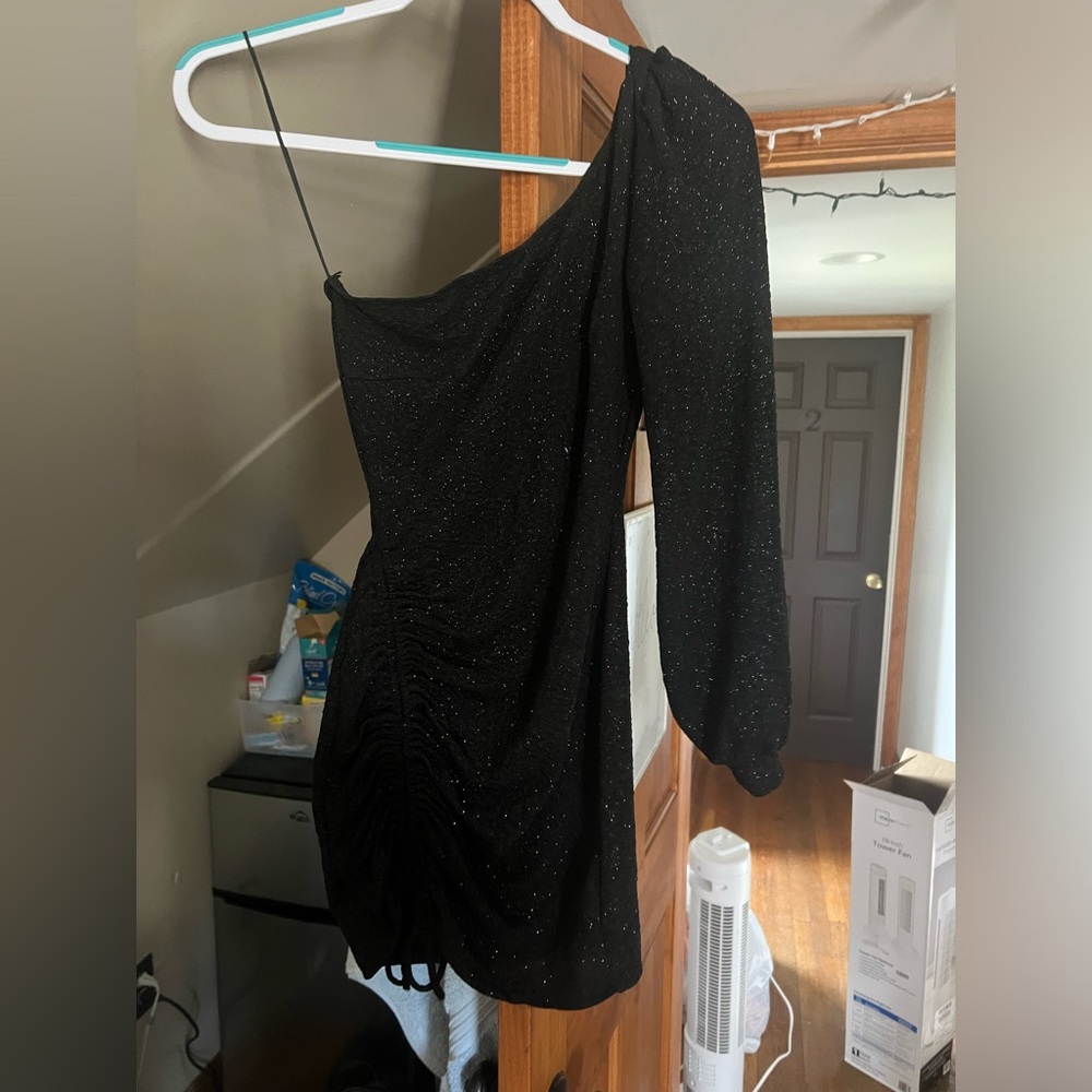 Windsor Black Sparkly Mini Dress